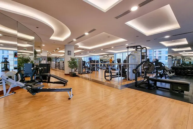 Fully equipped hotel gym